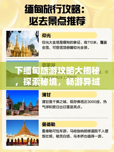 下緬甸旅游攻略大揭秘，探索秘境，暢游異域風情！